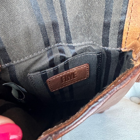 Frye Brown Leather Crossbody Bag, BNWT Phone Window - Picture 3 of 4